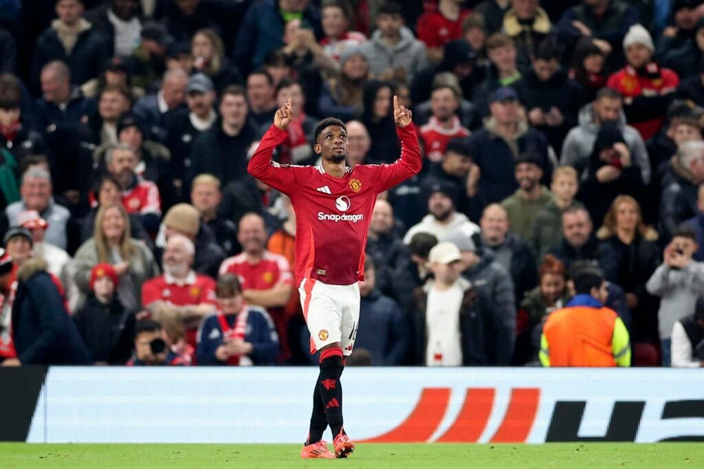 2-0. Amad rubrica el primer triunfo europeo del United