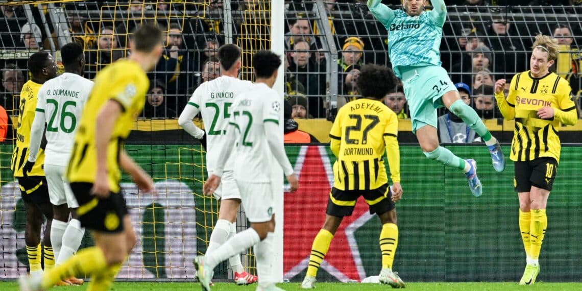 0-0. El Dortmund deja sin Champions al Sporting del uruguayo Araujo
