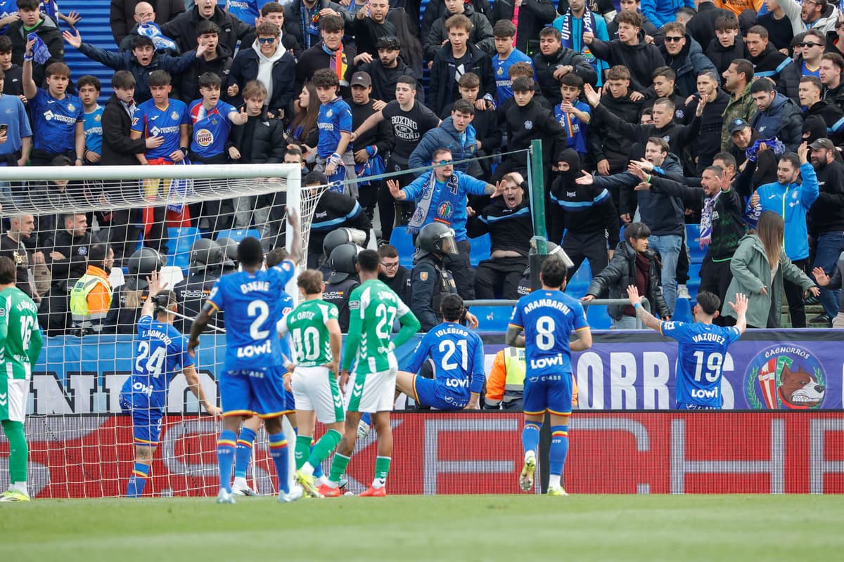 LaLiga condena incidentes en el Getafe-Betis y colaborará para identificar a los responsables
