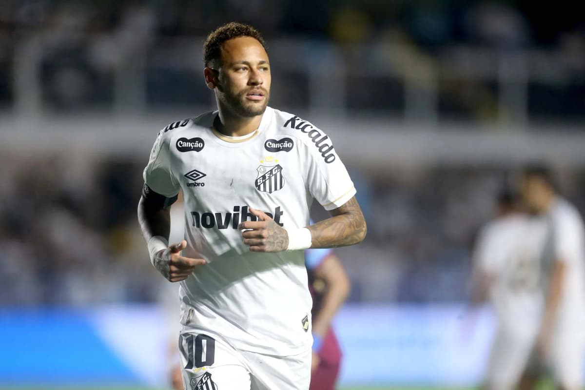 Foto de archivo de Neymar, jugador del Santos.