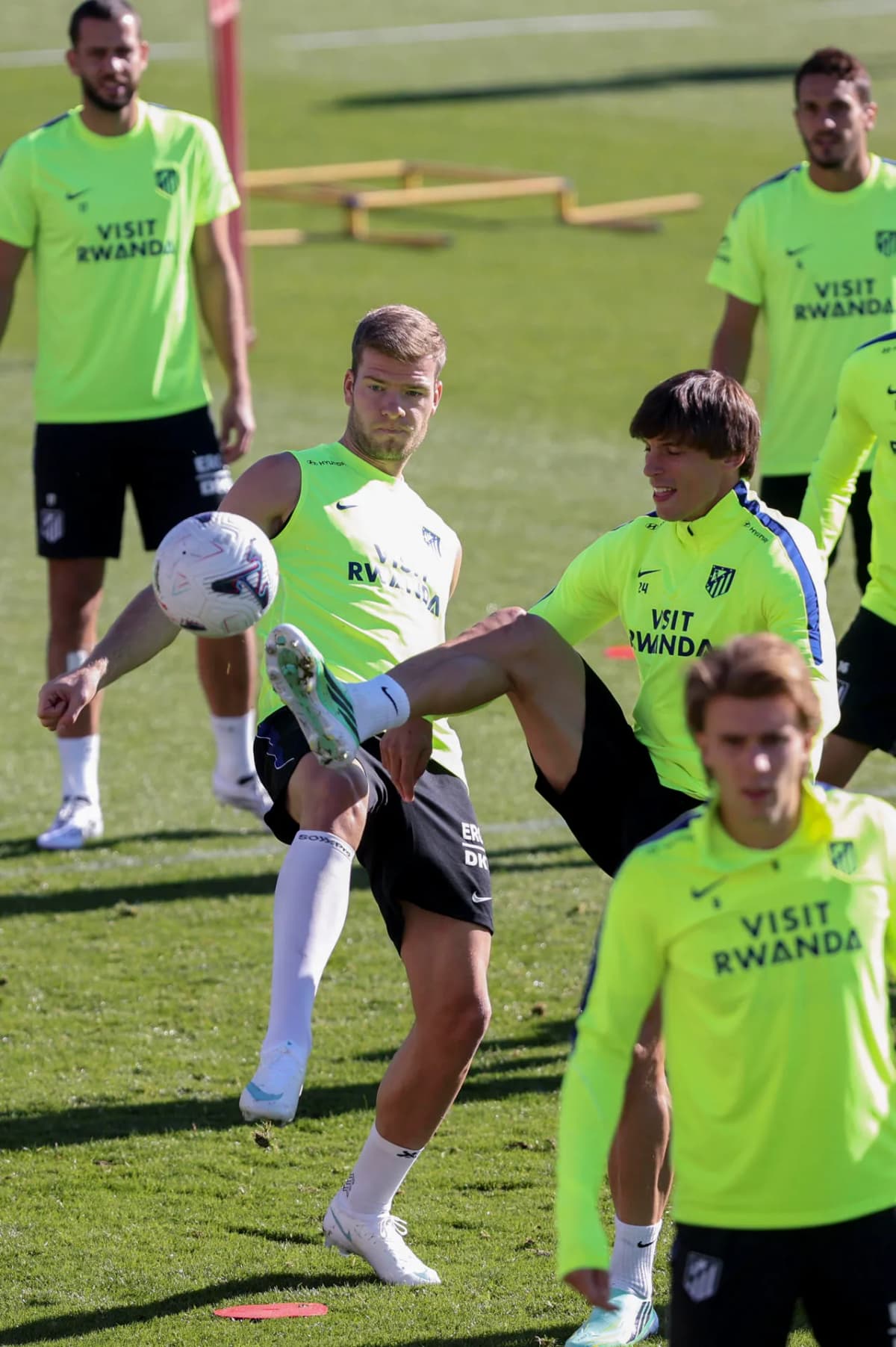 Sorloth, durante el entrenamiento.