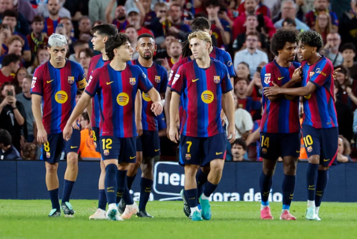 Los jugadores del Barcelona celebran un gol durante un partido de LaLiga ante el Getafe, en una imagen de archivo.