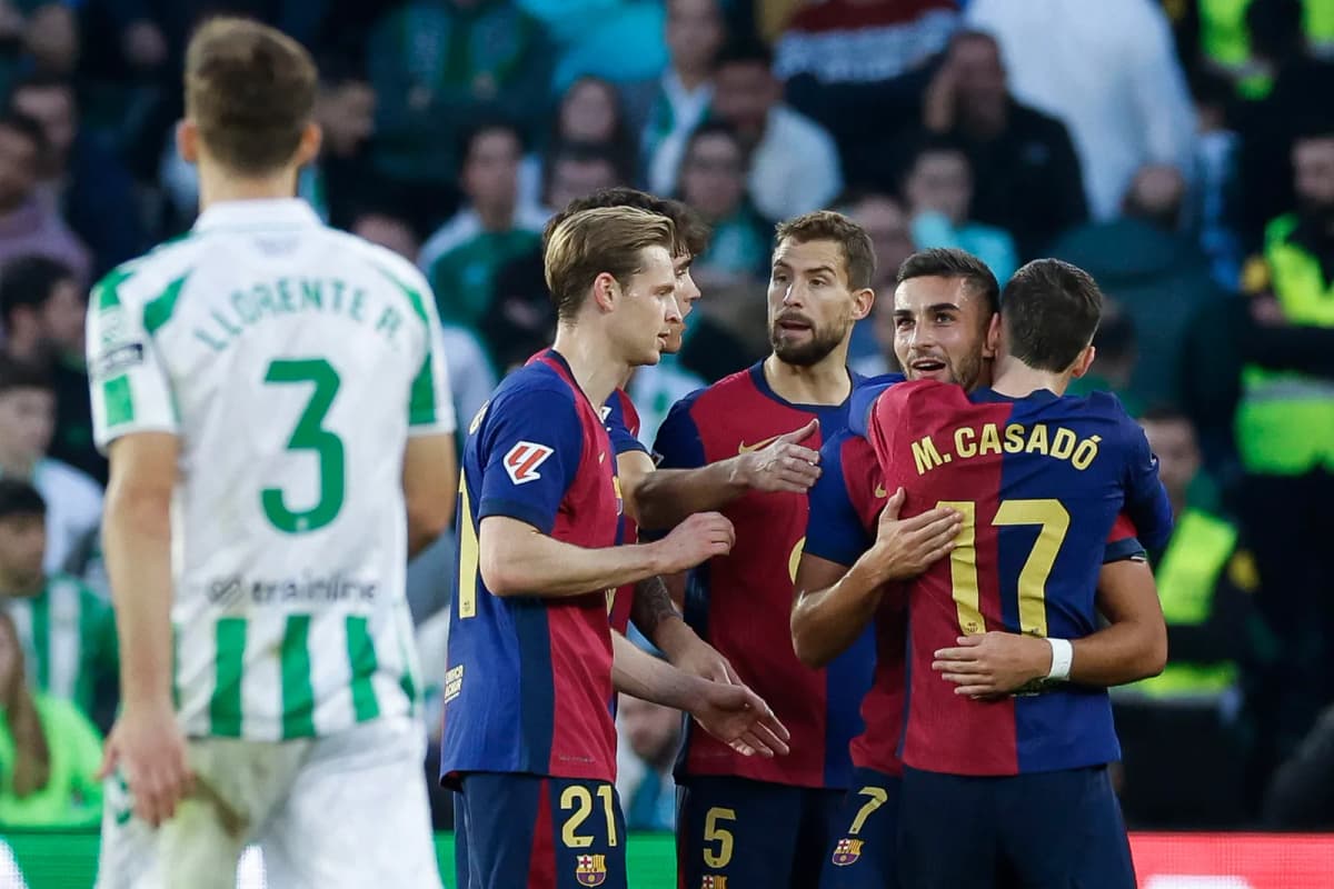 Imagen de archivo de un partido entre el Betis y el Barcelona.