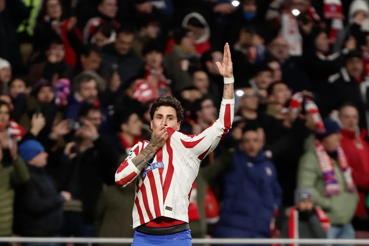 El uruguayo José María Giménez durante su etapa en el Atlético de Madrid, en el estadio Metropolitano.