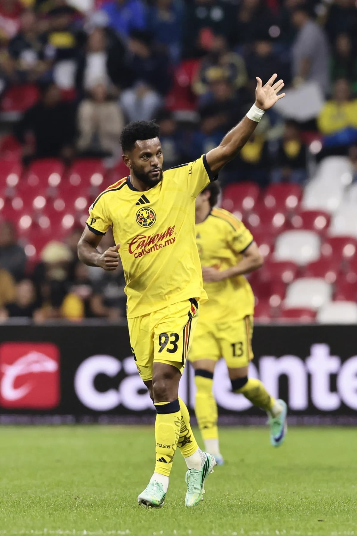 El delantero colombiano Miguel Borja durante un partido del América, equipo al que rescató con un gol ante Tijuana.