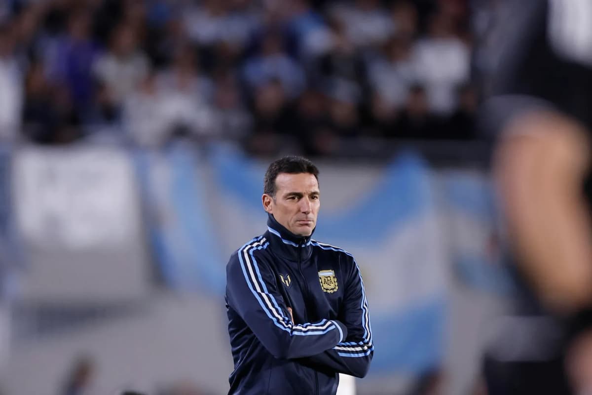 Lionel Scaloni, seleccionador de Argentina, durante una comparecencia relacionada con la preparación de la selección nacional.