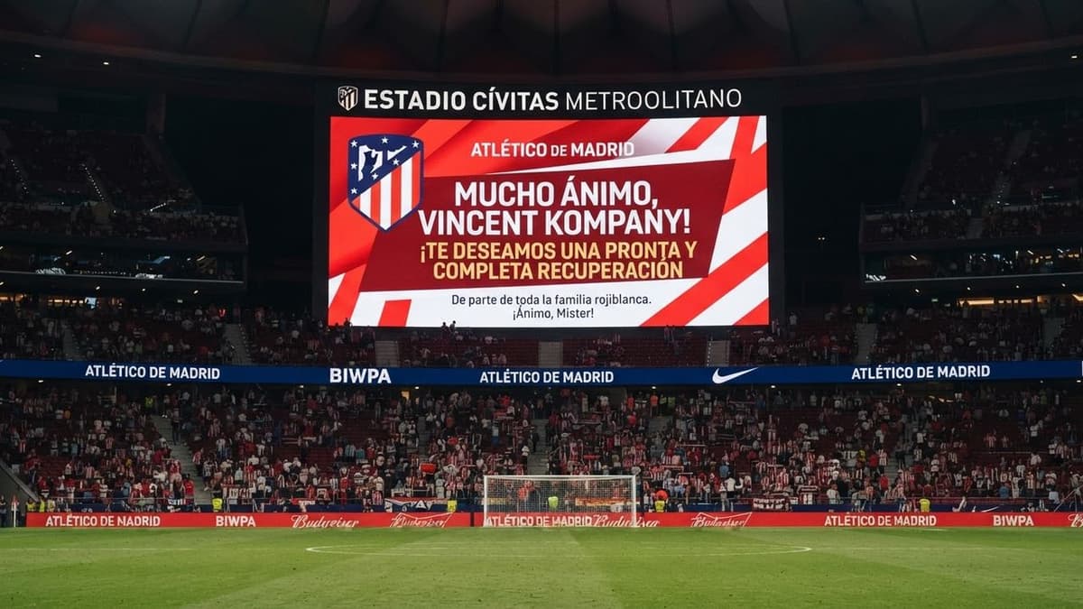 El Atlético de Madrid envió un mensaje de apoyo a Vincent Kompany, entrenador del Bayern Múnich, tras su desvanecimiento durante un entrenamiento.