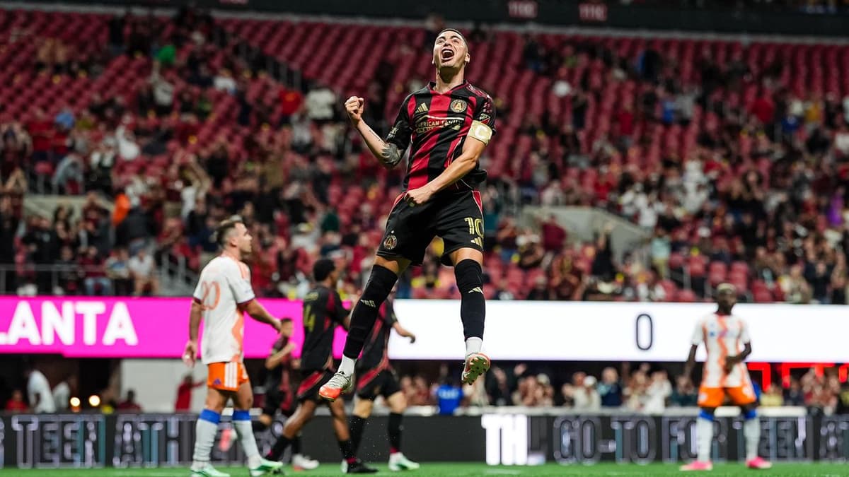 El paraguayo Miguel Almirón, protagonista del gol de Atlanta United en la derrota 3-1 frente a FC Cincinnati en la MLS.