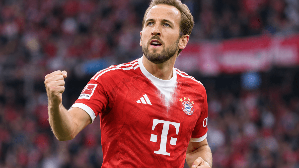 El inglés Harry Kane celebra un gol con el Bayern Múnich durante un partido de la Bundesliga, competición en la que ha establecido destacados récords goleadores