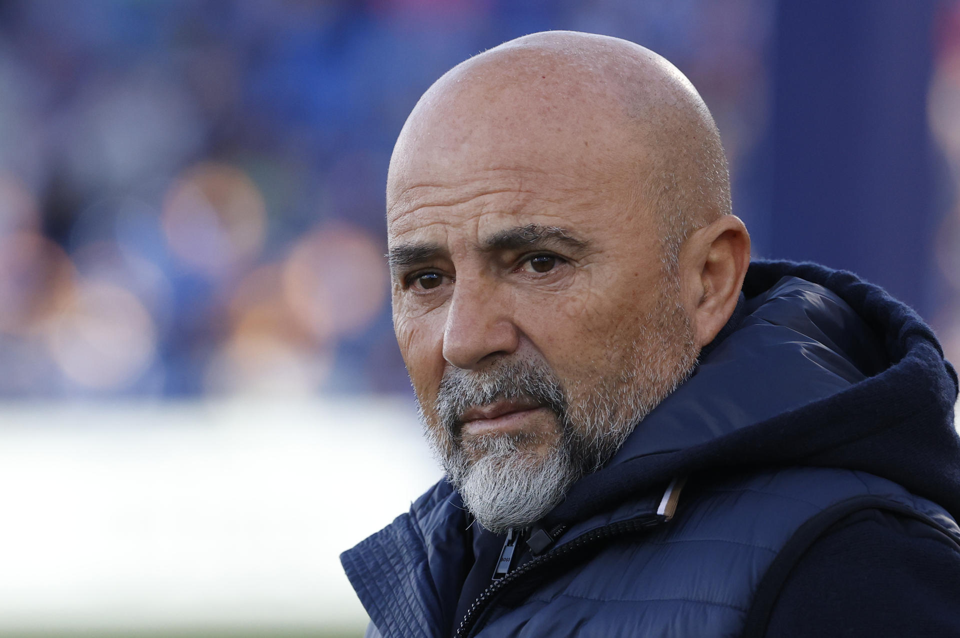 Sampaoli, momentos antes del partido del pasado domingo ante el Getafe. EFE/Mariscal