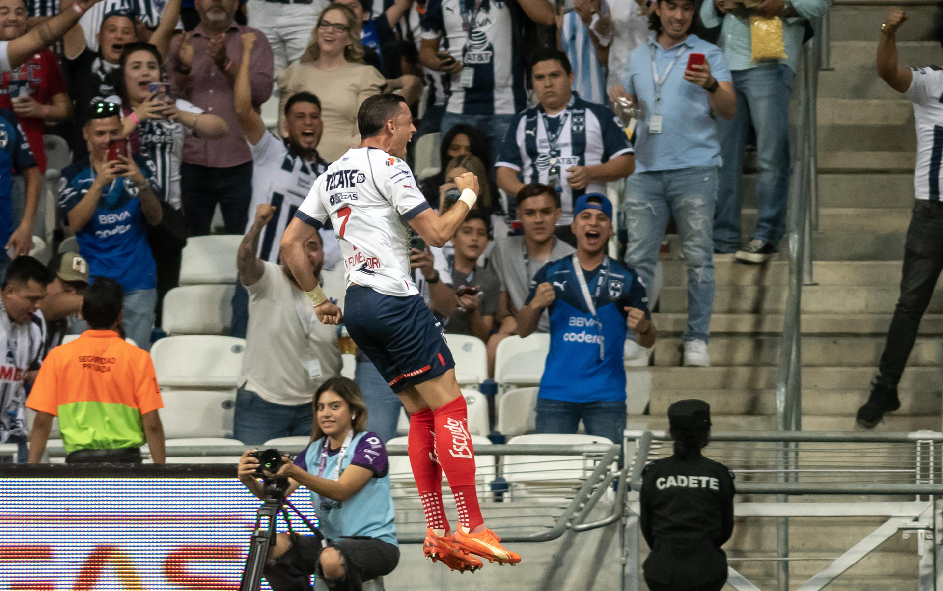 Rogelio Funes Mori de Rayados. EFE/Miguel Sierra