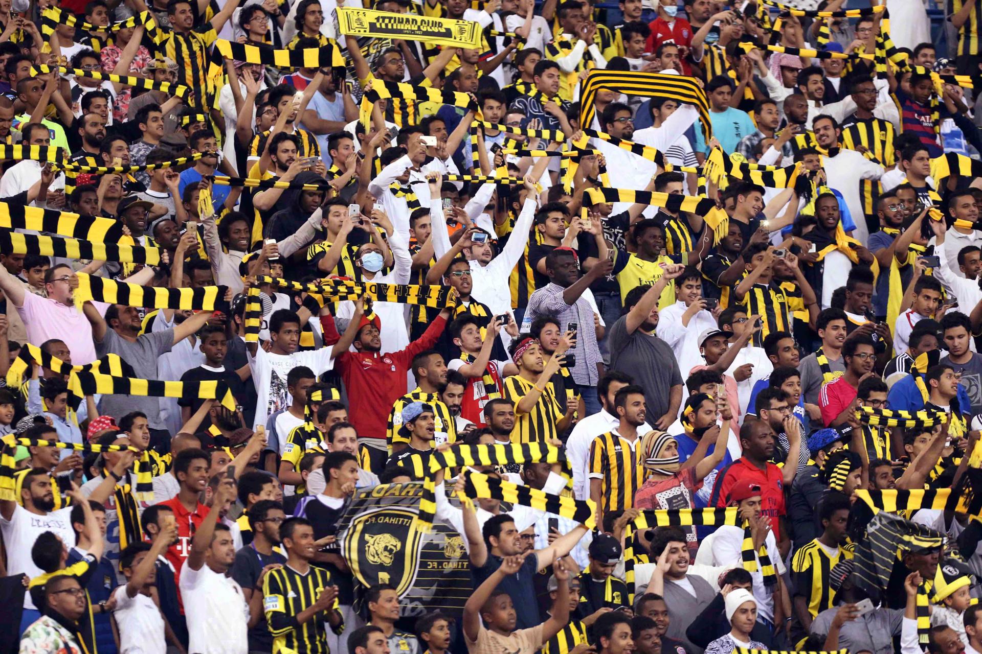 Aficionados del Al Ittihad, en una foto de archivo. EFE/EPA/STR