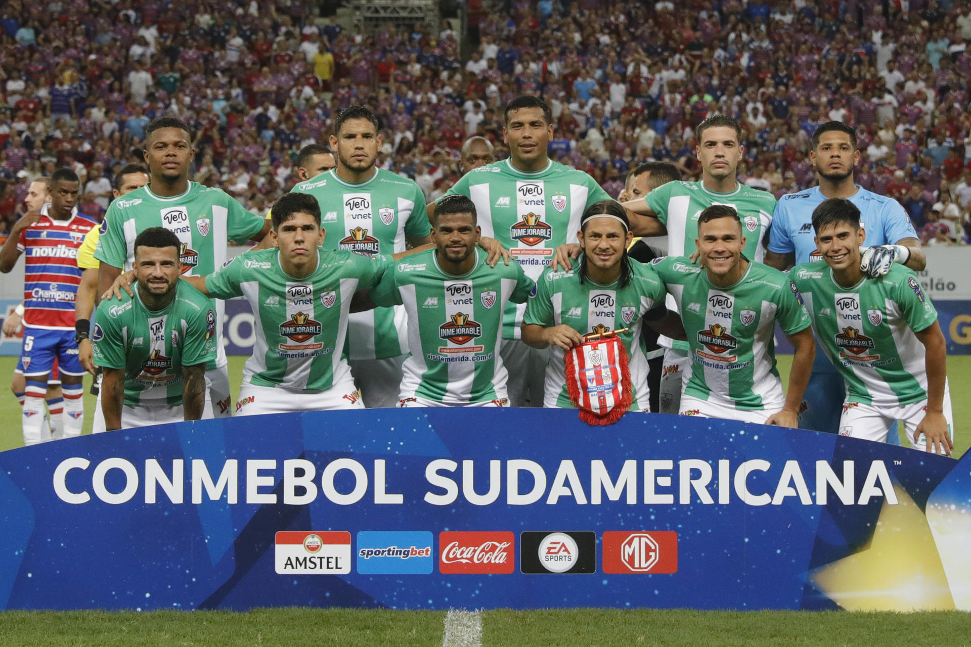 Jugadores de Estudiantes de Mérida, en una fotografía de archivo. EFE/Jarbas Oliveira