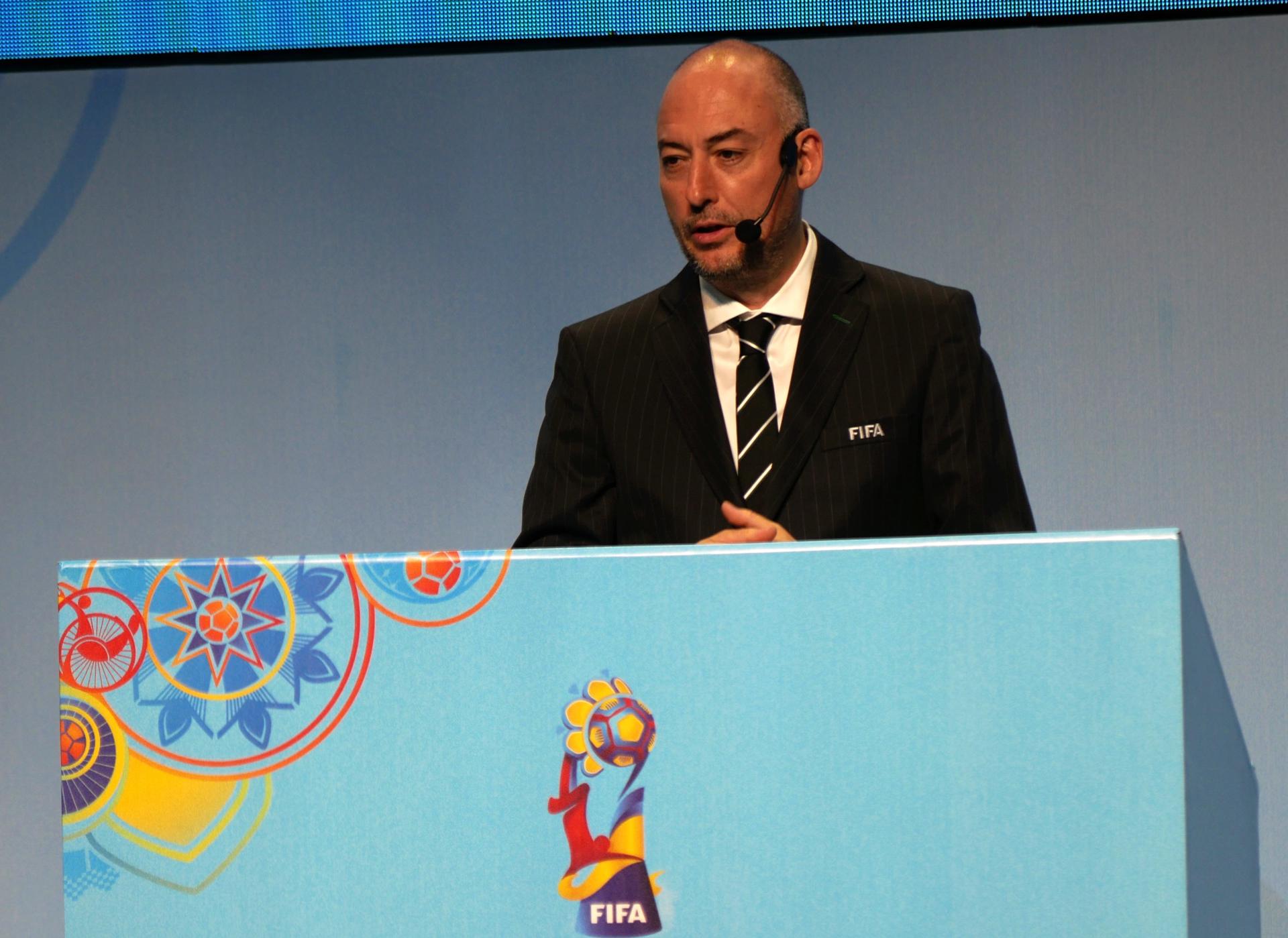 Fotografía de archivo en la que se registró al director de torneos de la FIFA, Jaime Yarza, en Asunción (Paraguay). EFE/Martín Crespo