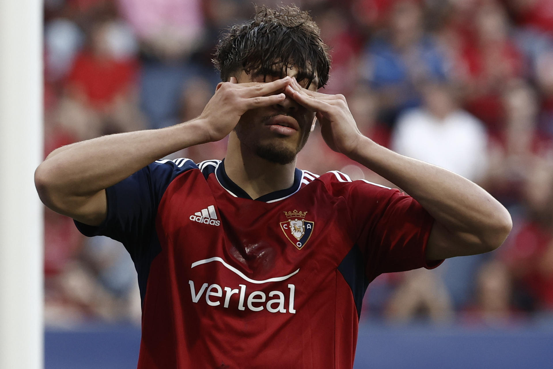 El delantero del Osasuna Abde Ezzalzouli en una foto de archivo. EFE/ Jesús Diges