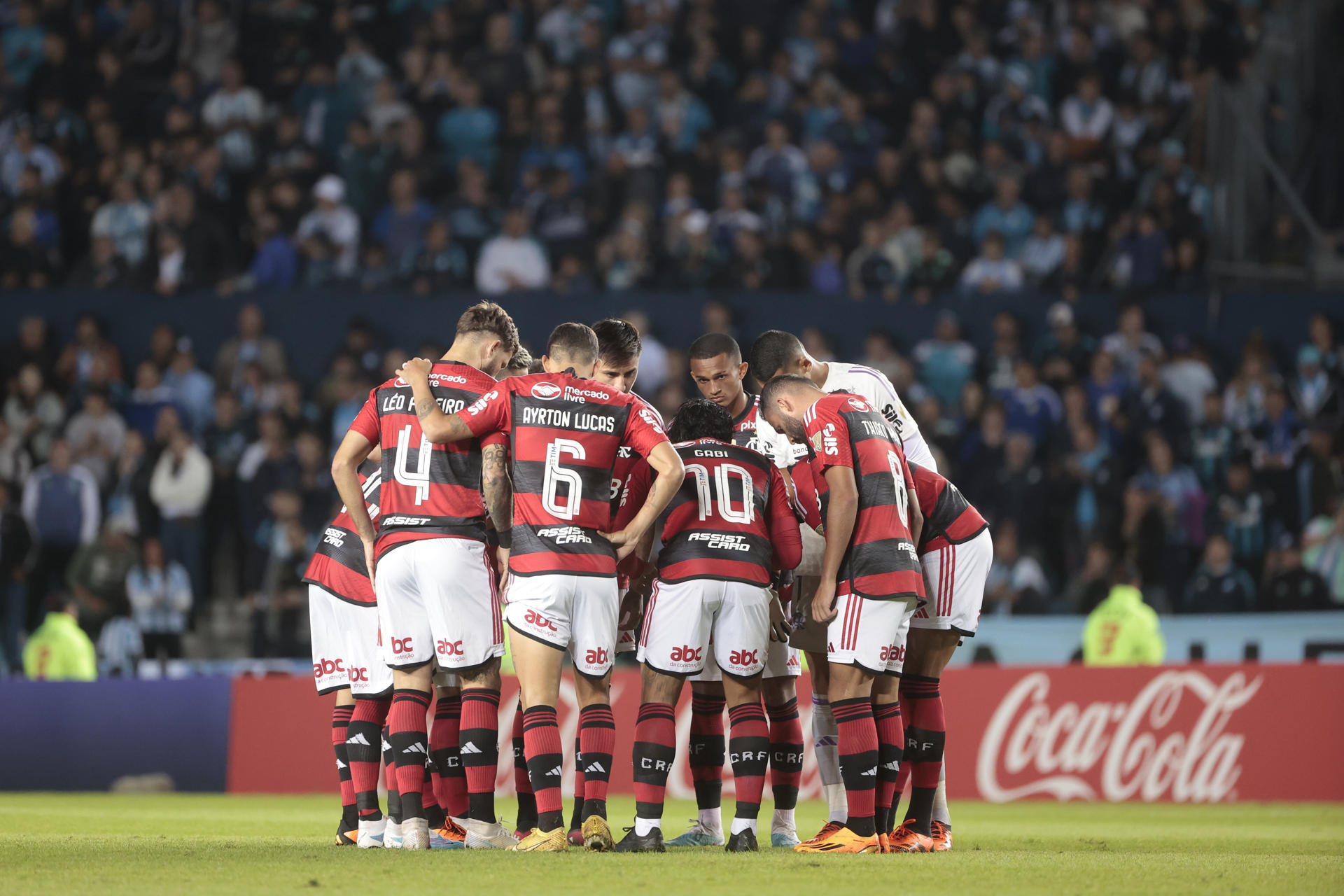 Jugadores de Flamengo durante un partido de la fase de grupos de la Copa Libertadores, en una fotografía de archivo. EFE/Juan Ignacio Roncoroni