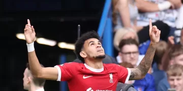 Luis Díaz del Liverpool, en una fotografía de archivo. EFE/EPA/NEIL HALL