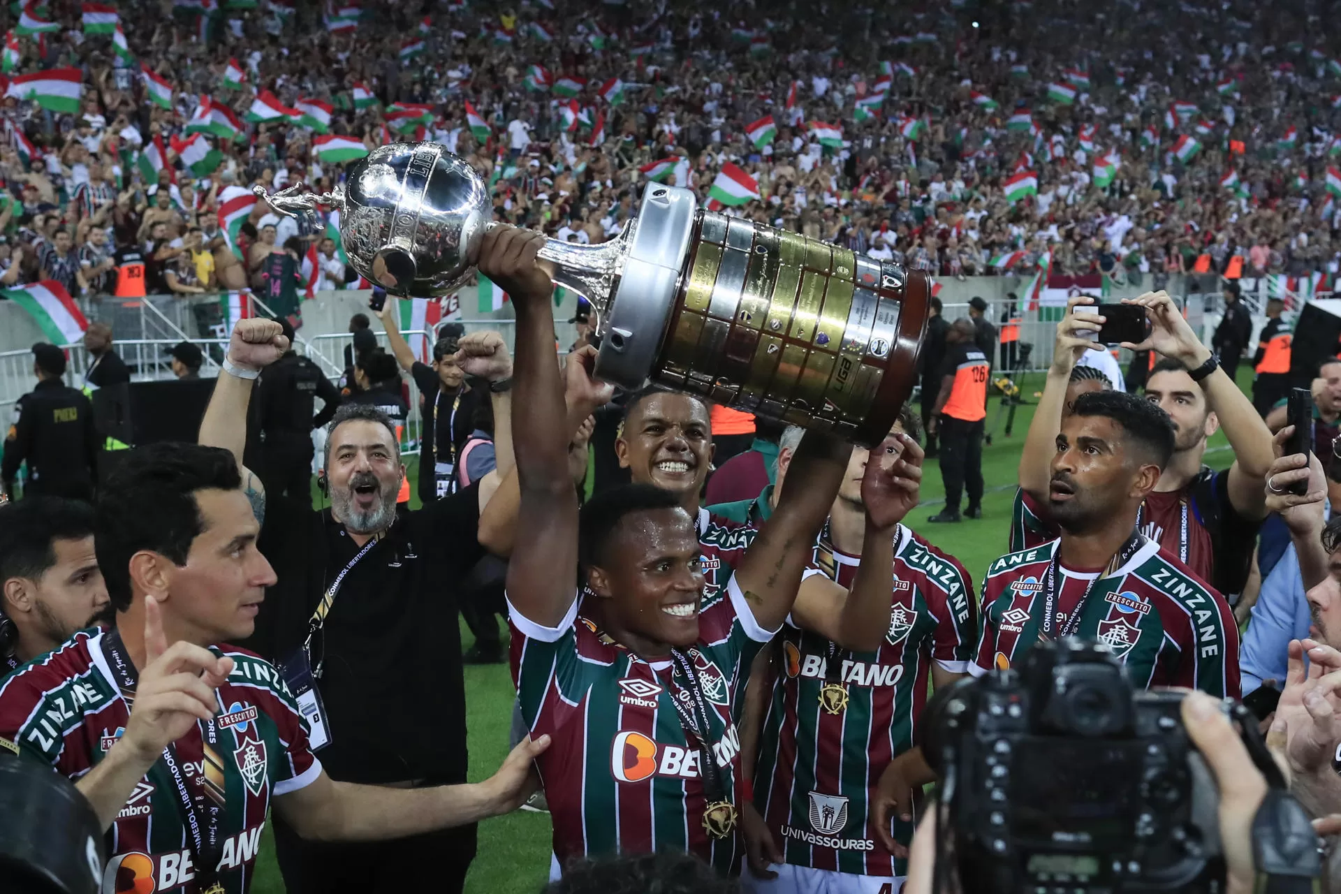 alt Colombiano Jhon Arias: "Estamos marcados en la historia de un club tan grande como el Fluminense"