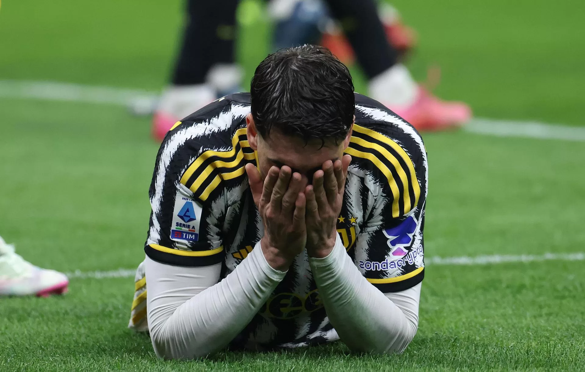 El jugador del Juventus Dusan Vlahovic en el Giuseppe Meazza stadium in Milán, Italia. EFE/EPA/ROBERTO BREGANI 