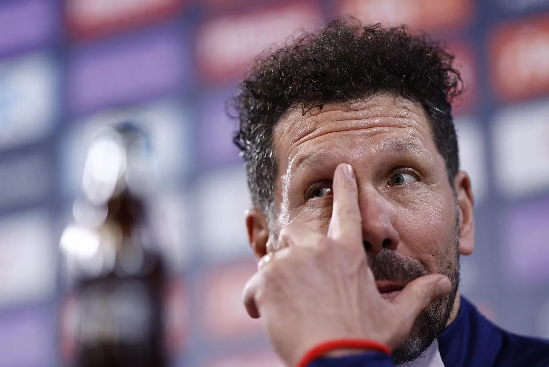 Simeone, durante la rueda de prensa de este viernes. EFE/Rodrigo Jiménez