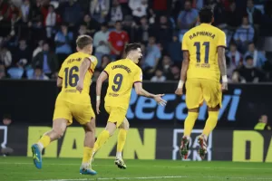 ALT 1-2. Lewandowski rescata al Barcelona en Balaídos