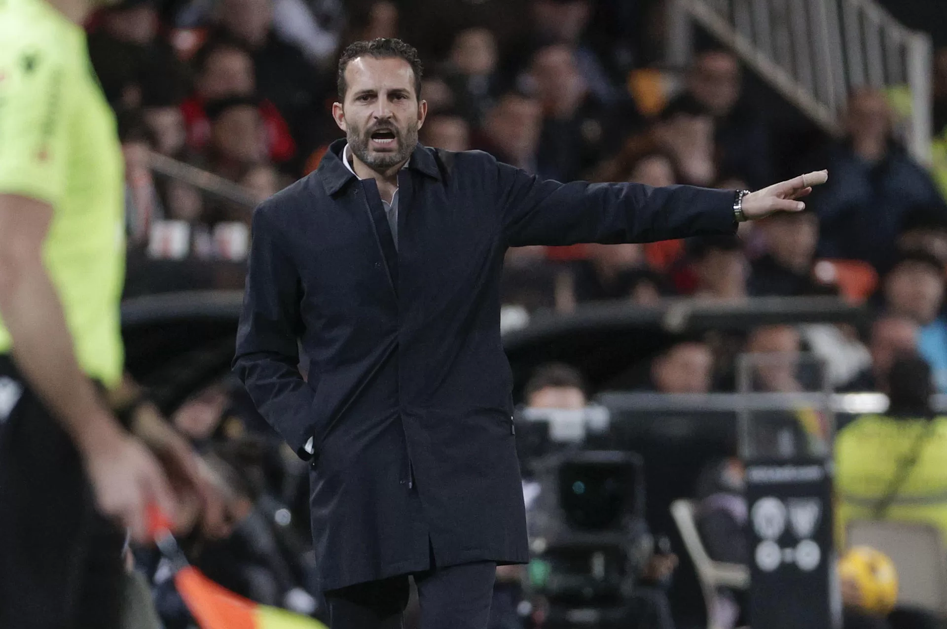 El técnico del Valencia, Rubén Baraja, en una foto de archivo. EFE / Manuel Bruque.