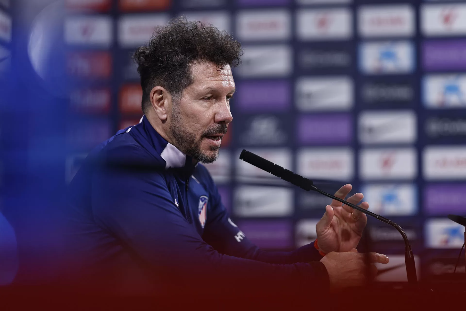 Simeone, durante la rueda de prensa de este viernes. EFE/Rodrigo Jiménez