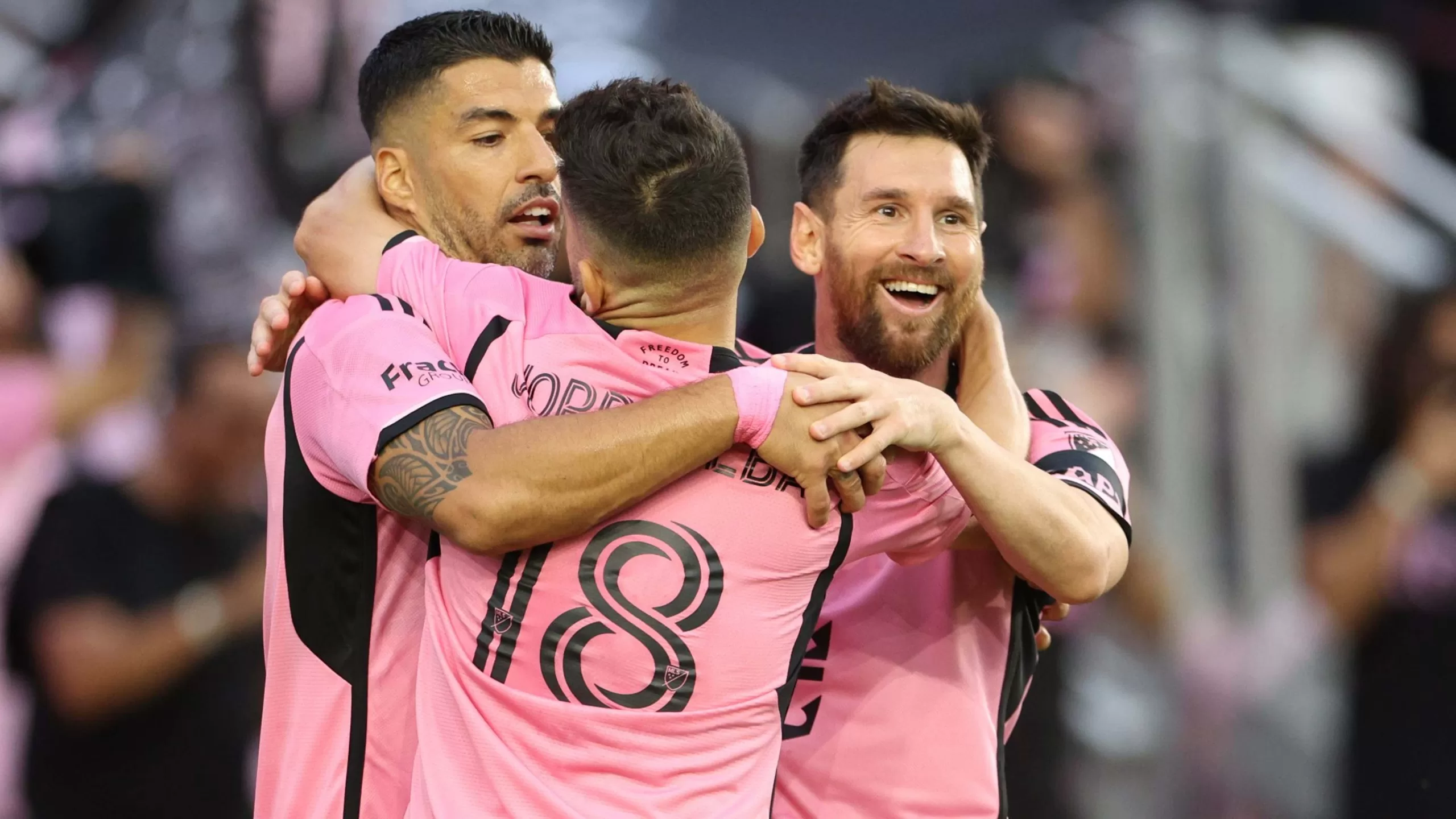 Alt Suárez, Messi y Alba, latinos figuras de la MLS en Inter Miami, celebran en goleada ante Orlando