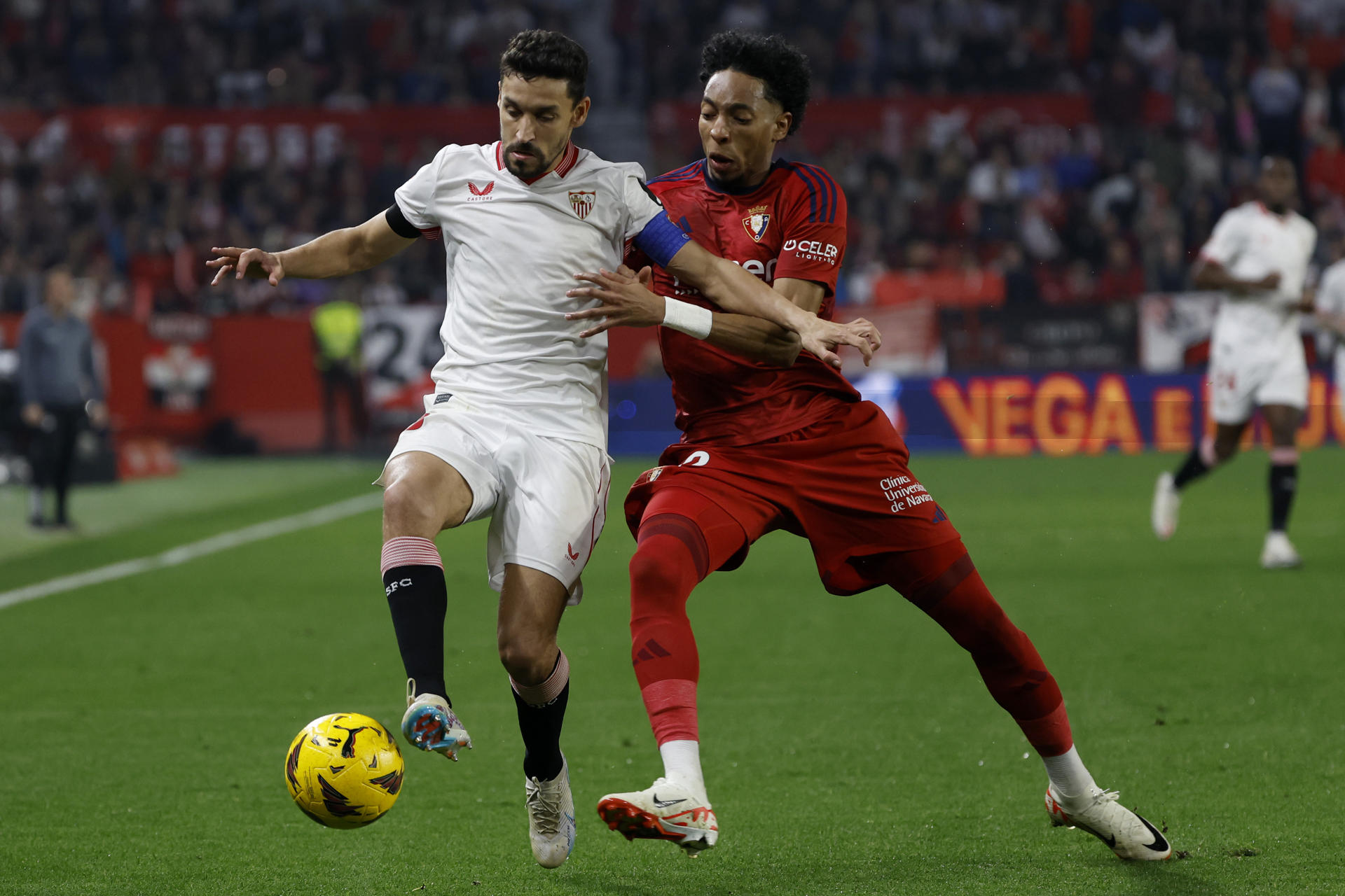 El jugador del Sevilla Jesús Navas en una imagen de archivo de esta temporada. EFE/ Julio Muñoz 
