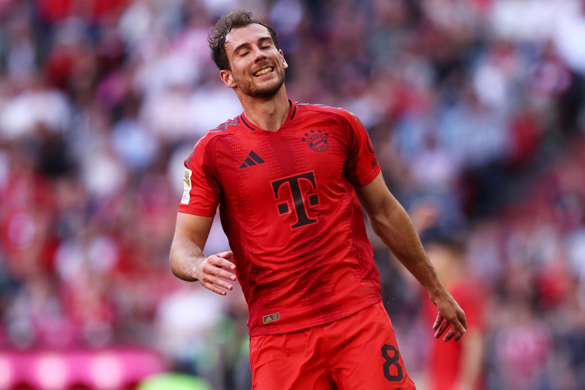 El jugador del Bayern Múnich Leon Goretzka durante el partido que han jugado Bayern Munich y VfL Wolfsburg en Múnich, Alemania. EFE/EPA/ANNA SZILAGYI 