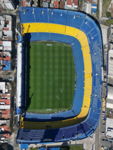 Fotografía aérea que muestra este viernes el estadio la Bombonera, que acogerá el 21 de septiembre el superclásico del fútbol argentino entre Boca Juniors y River Plate. EFE/Juan Ignacio Roncoroni