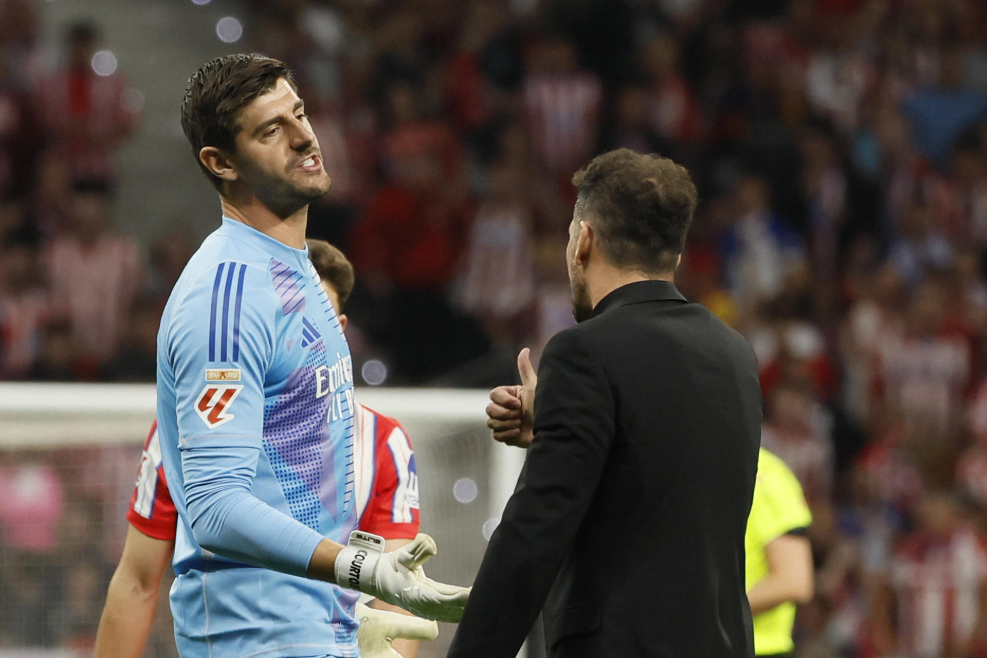 Ancelotti responde al argentino Simeone: «Hablar del comportamiento de Courtois es desviar el tiro»