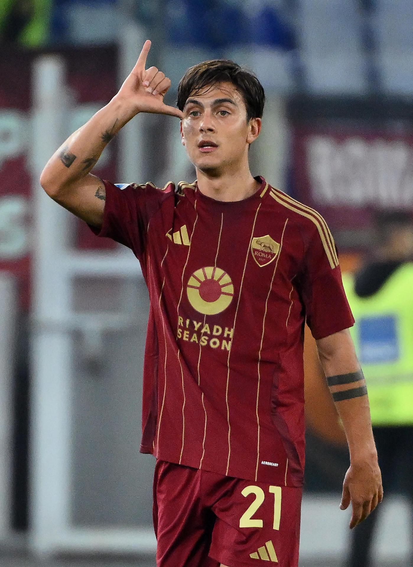 Paulo Dybala celebra el 1-0. EFE/EPA/ETTORE FERRARI 