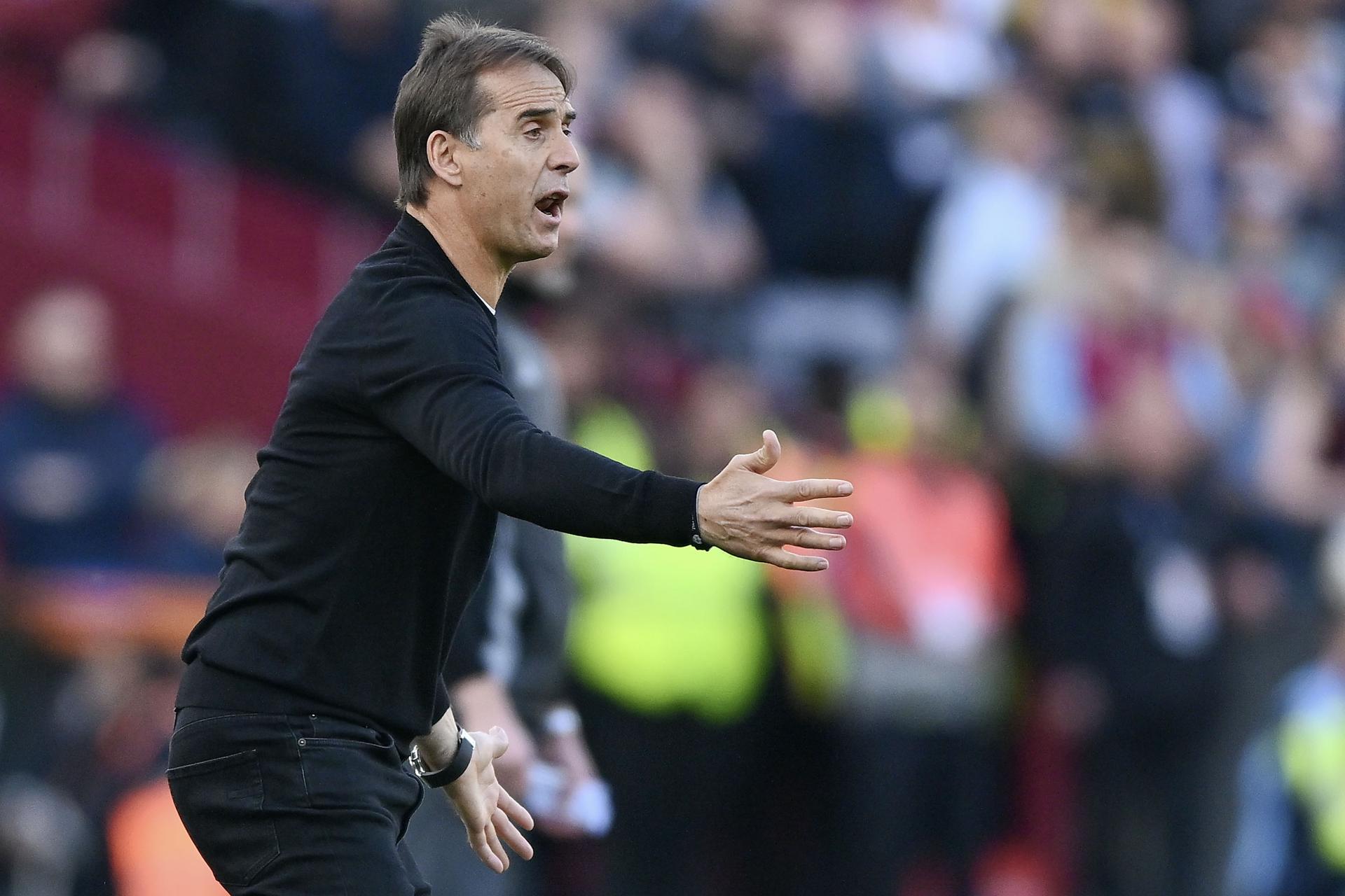 Julen Lopetegui, durante el partido. EFE/EPA/VINCE MIGNOTT. 