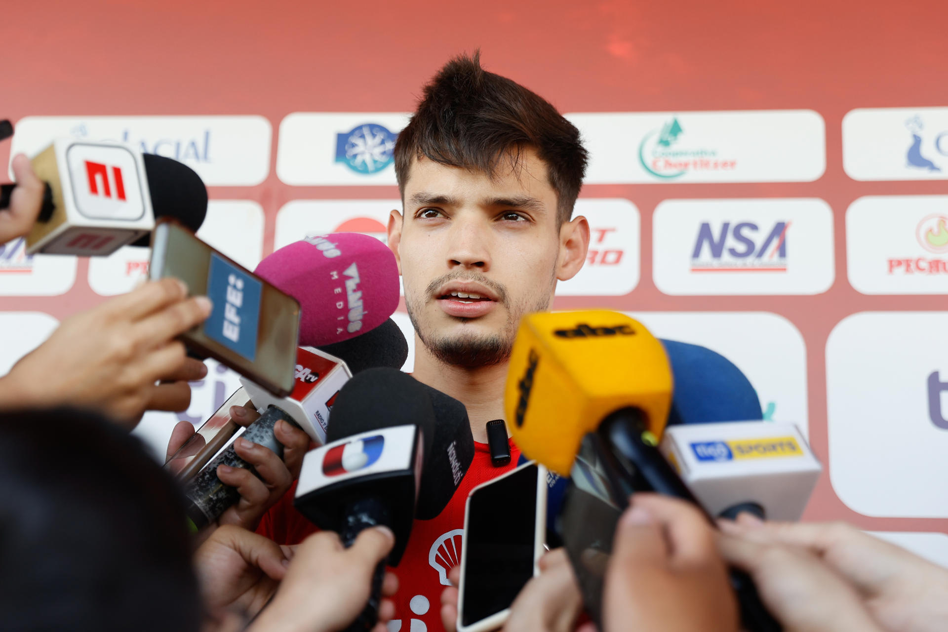 Damián Bobadilla, jugador de la selección de fútbol de Paraguay. EFE/ Juan Pablo Pino 