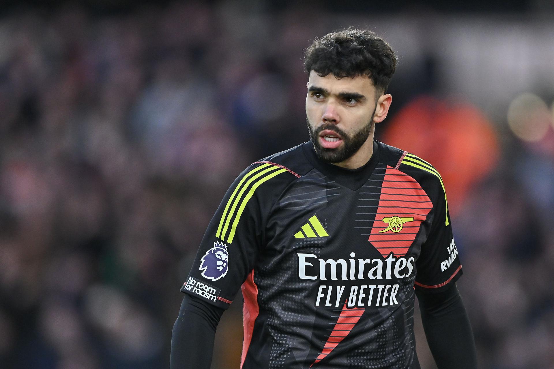 David Raya durante el partido de la Premier League que han jugado Wolverhampton Wanderers y Arsenal FC, en Wolverhampton, Reino Unido. EFE/EPA/VINCE MIGNOTT . 