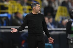 Sergio Conceicao entrenador del Milán, durante la Supercopa de Italia. EFE/EPA/STR