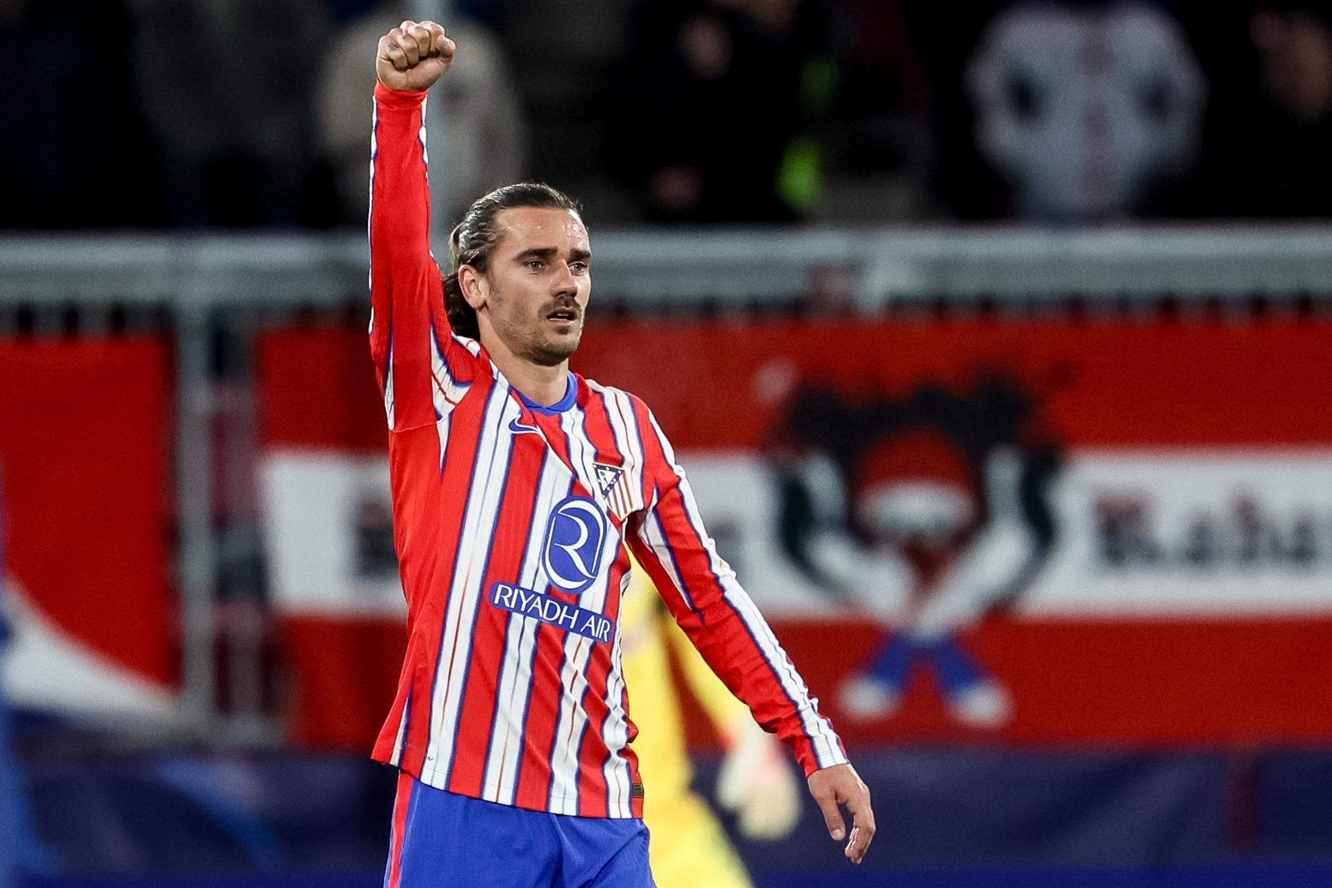 Griezmann celebra el 0-2. EFE/EPA/FILIP SINGER 