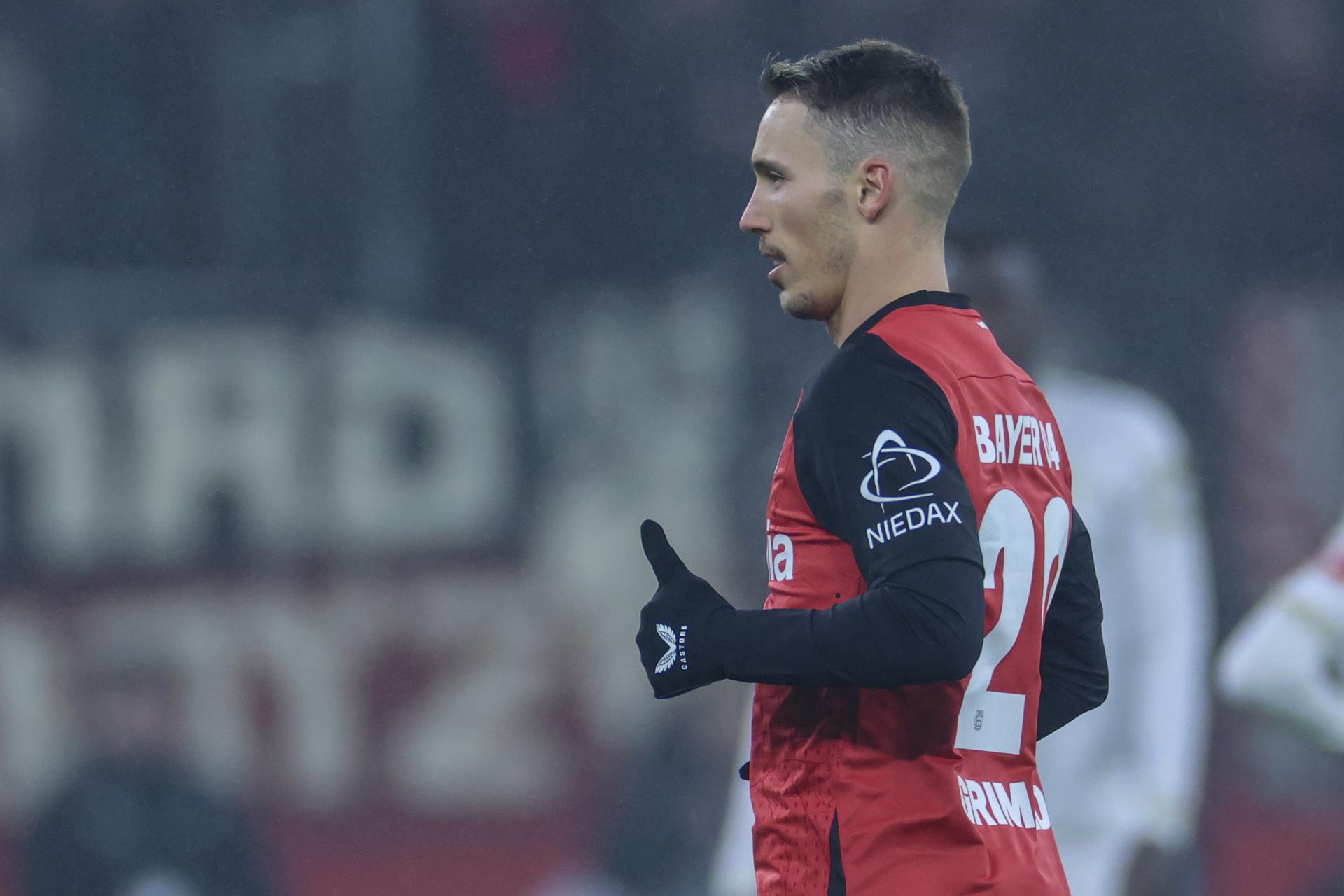 Alex Grimaldo, tras el 1-0. EFE/EPA/CHRISTOPHER NEUNDORF. 