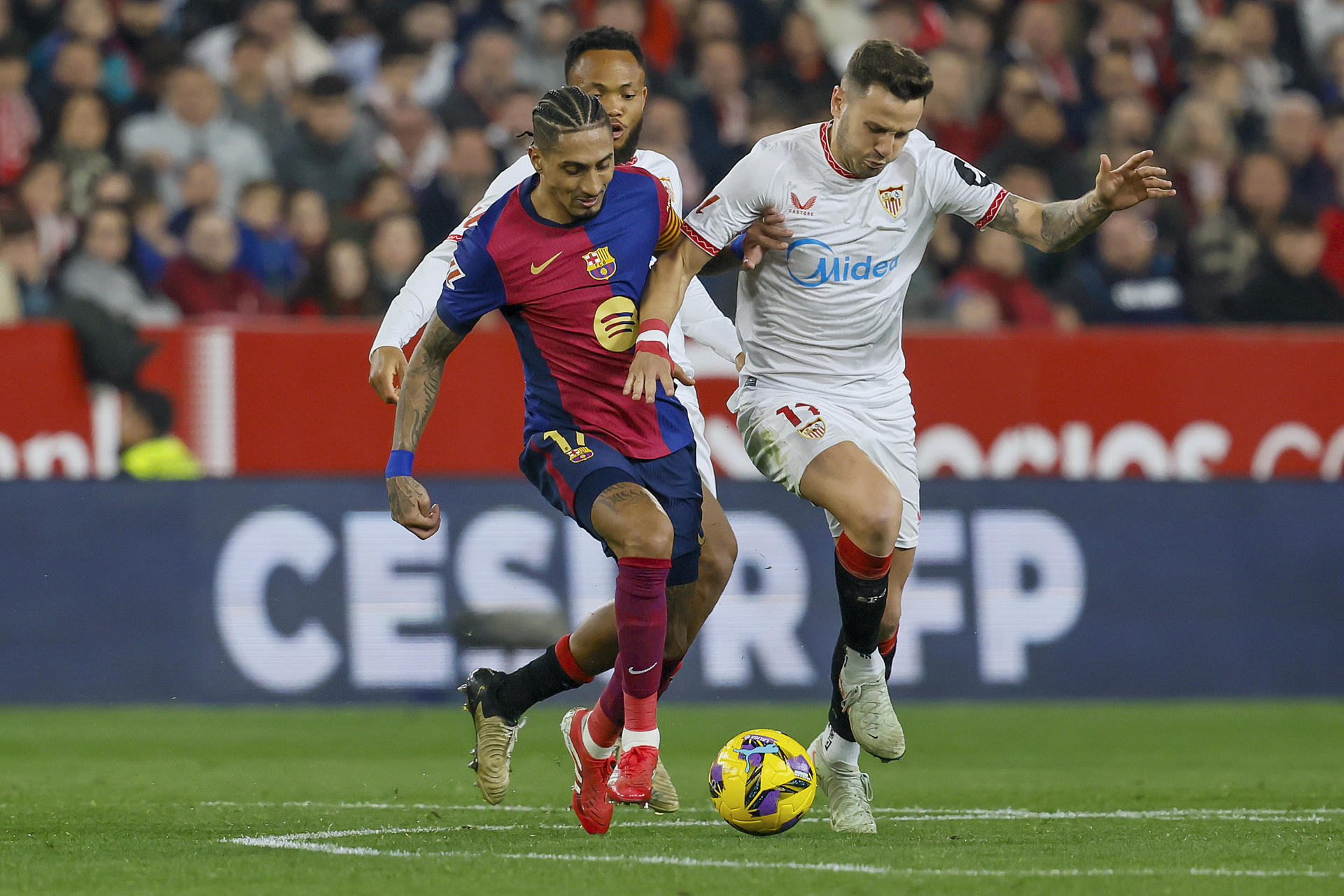 El brasileño Raphinha, el mejor delantero del Barcelona