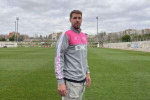 El defensa francés del Rayo Vallecano Florian Lejeune, durante la entrevista concedida a la Agencia EFE/Elena Izquierdo