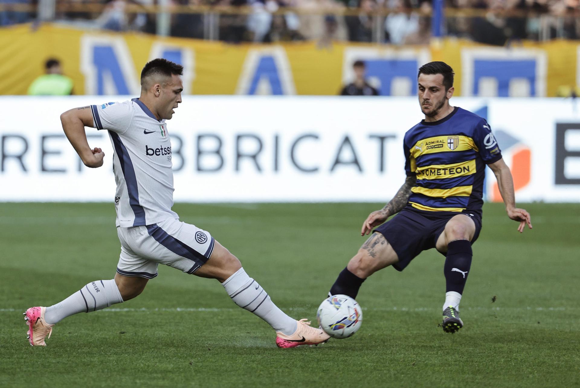 Lautaro Martínez, en su reaparición con el Inter. EFE/EPA/ELISABETTA BARACCHI
