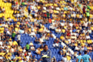 El entrenador de América Andre Soares reacciona en un partido de la jornada 17 del torneo Clausura 2025 de la Liga MX en el estadio Ciudad de los Deportes de Ciudad de México (México). Imagen de archivo. EFE/ Sáshenka Gutiérrez