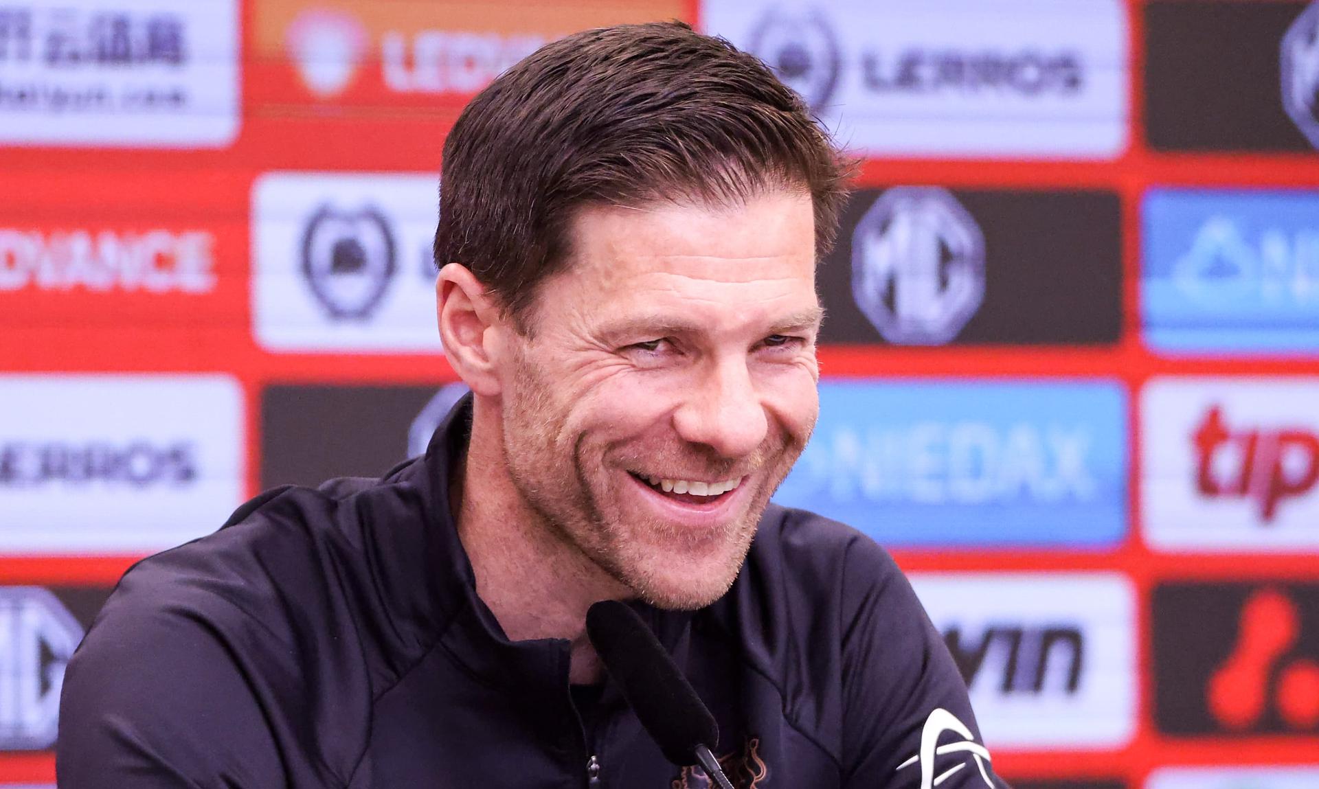 Xabi Alonso, durante la rueda de prensa de este viernes. EFE/EPA/UWE MISERIUS