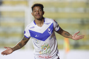 Moisés Calero, autor del gol del triunfo del San José ante Fluminense en La Paz (Bolivia). EFE/ Luis Gandarillas