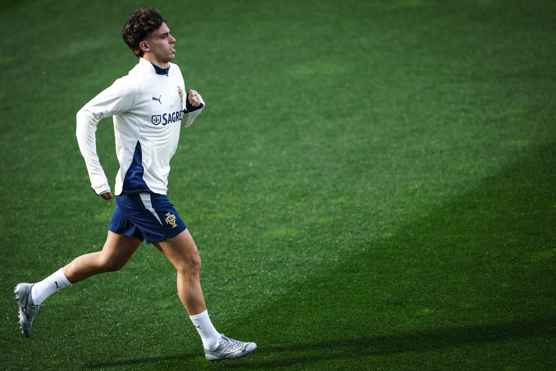El jugador luso Joao Felixen un entrenamiento con su selección. EFE/EPA/RODRIGO ANTUNES 