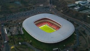 Fotografía aérea del 8 de marzo de 2025 del estadio Akron en Guadalajara (México). Imagen de archivo. EFE/ Francisco Guasco