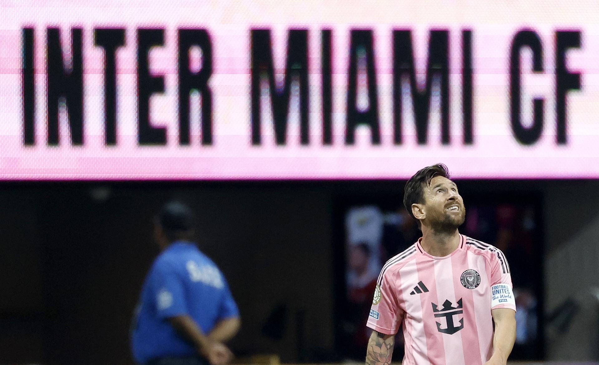 Lionel Messi del Inter Miami durante un partido del Mundial de Clubes. EFE/ERIK S. LESSER 
