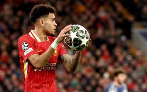 El jugador colombiano Luis Díaz, traspasado al Bayern de Múnich. EFE/EPA/ADAM VAUGHAN