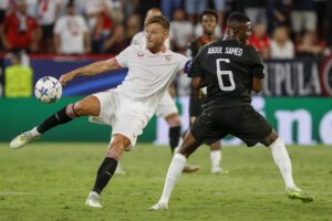 El centrocampista croata Ivan Rakitic en una imagen de archivo con el Sevilla. EFE/ Julio Muñoz
